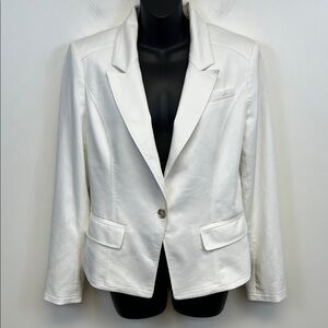 White House Black Market White Blazer Size 8